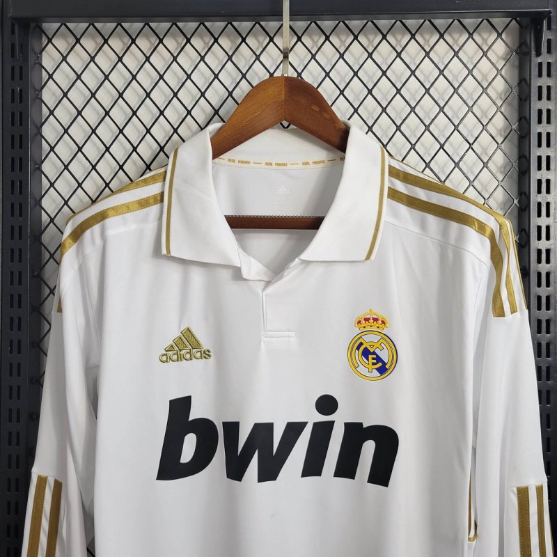 2011/2012 Retro Long Sleeve Real Madrid Home Football Shirt