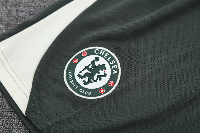 2025/26 Short Sleeve Chelsea Army Green Training Kit (child size)