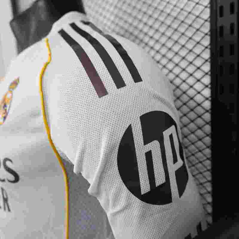 2025/2026 Real Madrid Authentic Long Sleeve Home Football Shirt