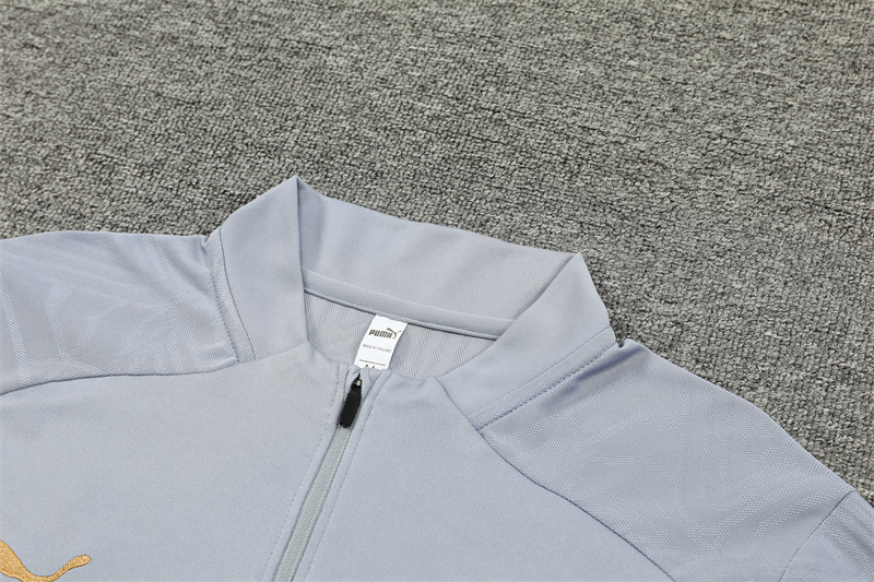 2024/2025 Player Edition AC Pre-Match Shirt Grey Half-zip training suit Football Jersey