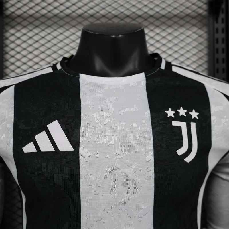 2024/2025 Player Edition Juventus Home Long Sleeve Football Jersey