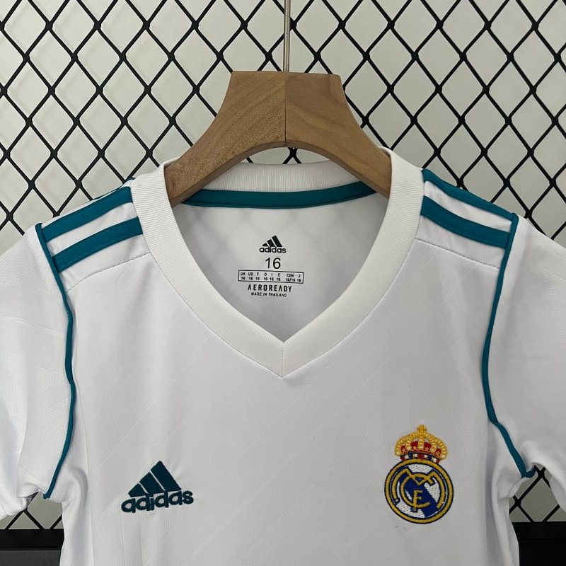 2017/2018 Retro Real Madrid Home Football Shirt Kids Size