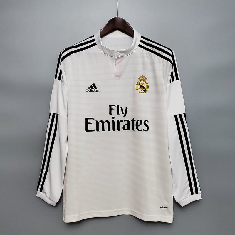 2014/2015 Retro Long Sleeve Real Madrid Home Football Shirt