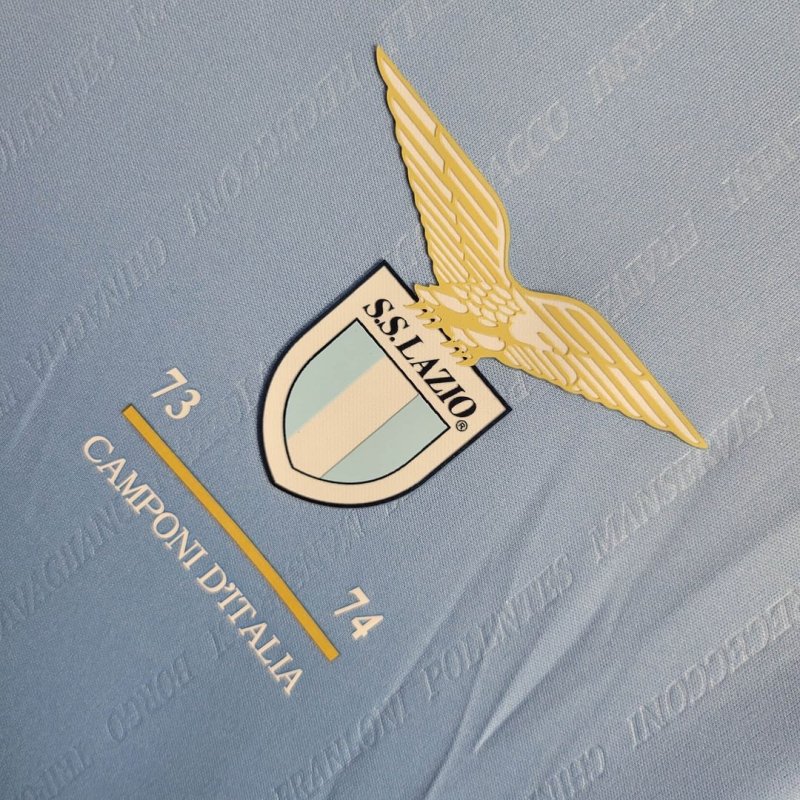 2024/2025 Lazio 50Th Anniversary Champion Edition Blue Football Shirt
