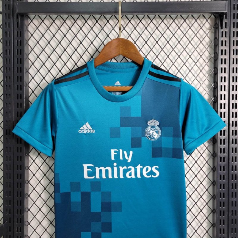 2017/2018 Retro Real Madrid Third Away Football Shirt Kids Size