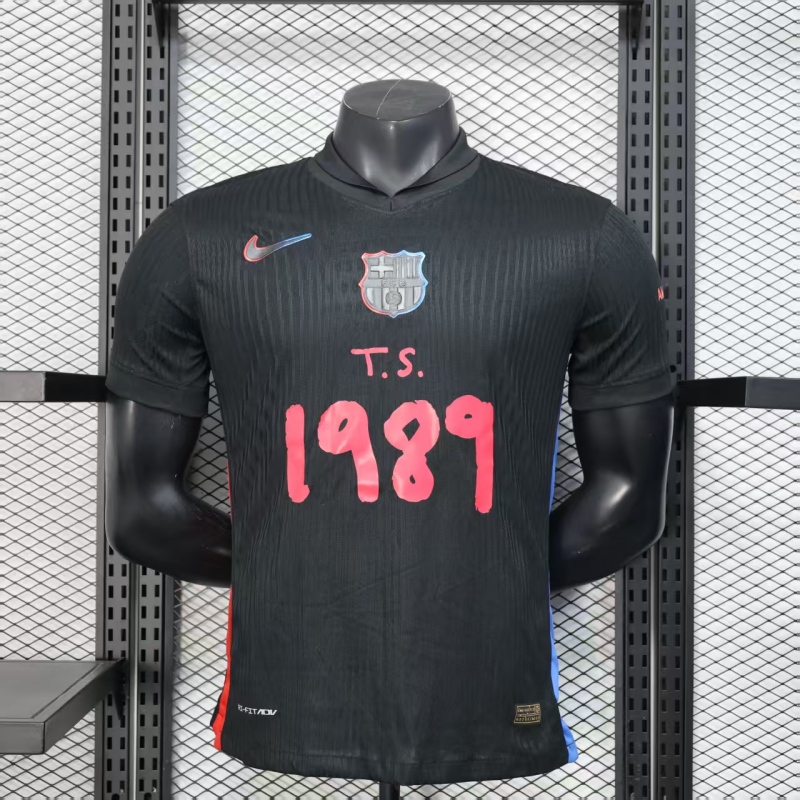 2025/26 Barcelona Away Player Edition Football Jersey with Advertising