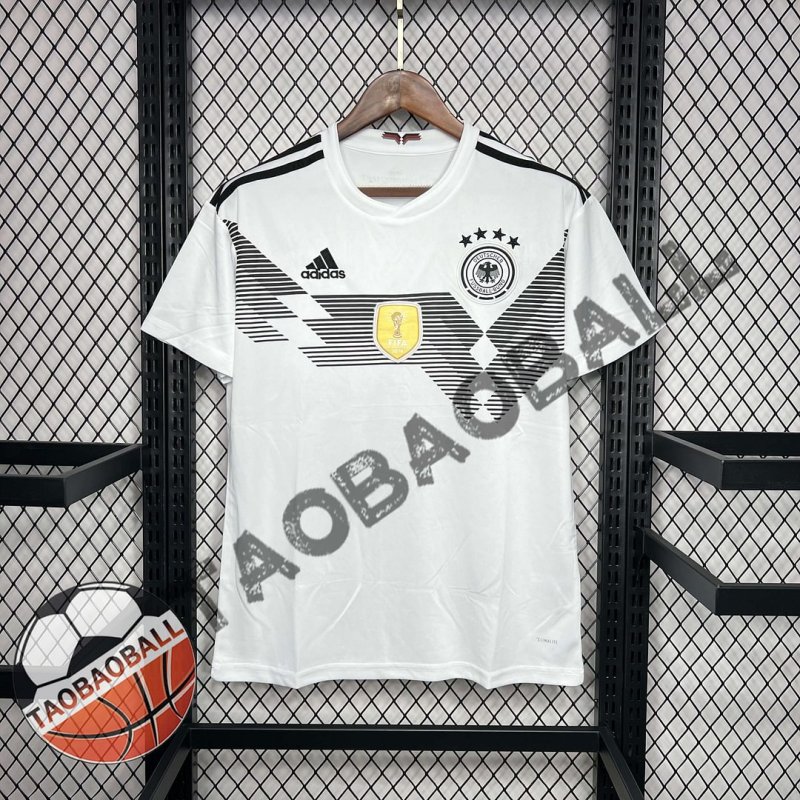 2018 Retro Germany Home Football Shirt