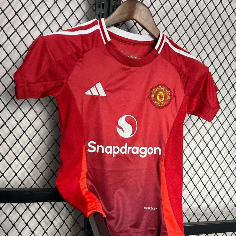 2024/2025 Manchester United Home Football Shirt Kids size