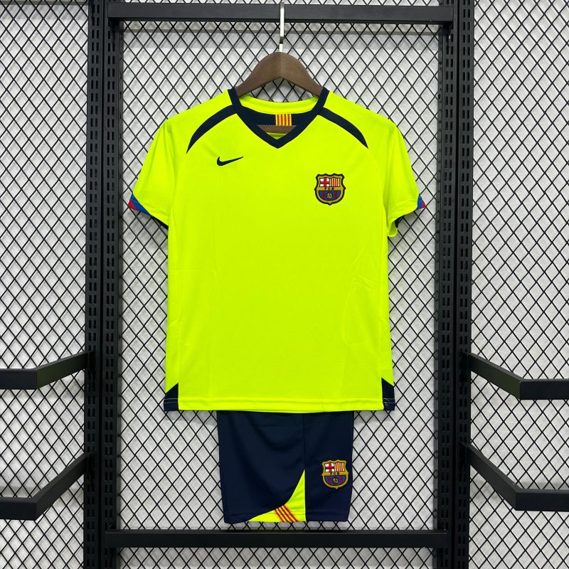 2005/06 Barcelona away jersey Retro kids kit