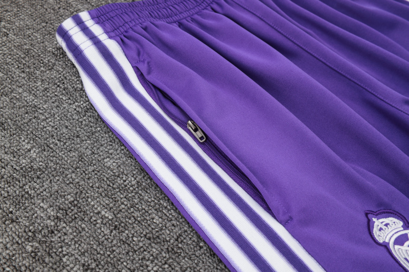 2025/26 Real Madrid Purple Retro Edition Full Zip Long Sleeve Suit