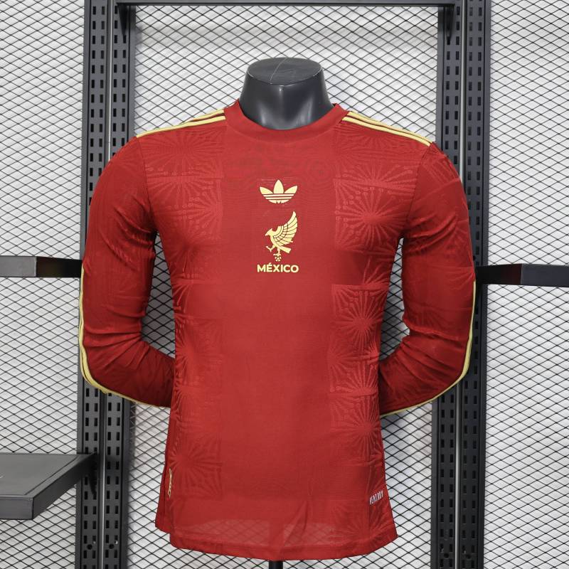 2025/26 Mexico Long Sleeve Authentic Red Jersey Shirt