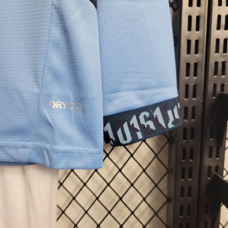 2024/2025 Long Sleeve Manchester City Home Football Shirt Kids Size