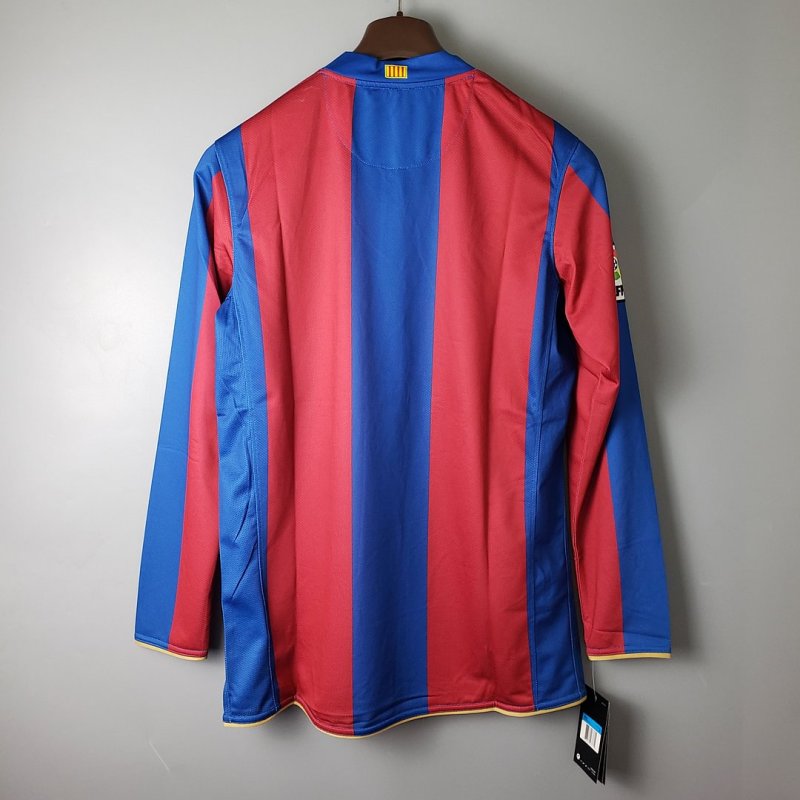 2007/2008 Retro Long Sleeve Barcelona Home Football Shirt