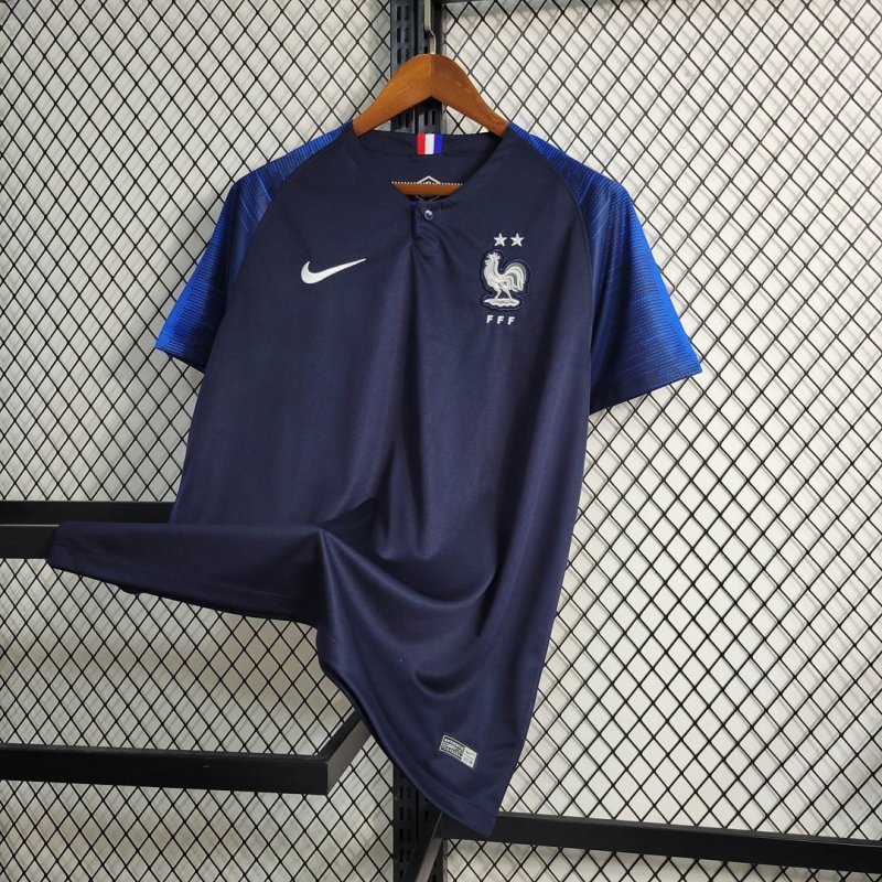2018 Retro France Home Football Shirt