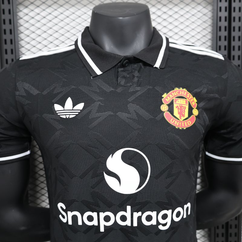 2024/2025 Player Edition Manchester United Special Edition Black Football Jersey