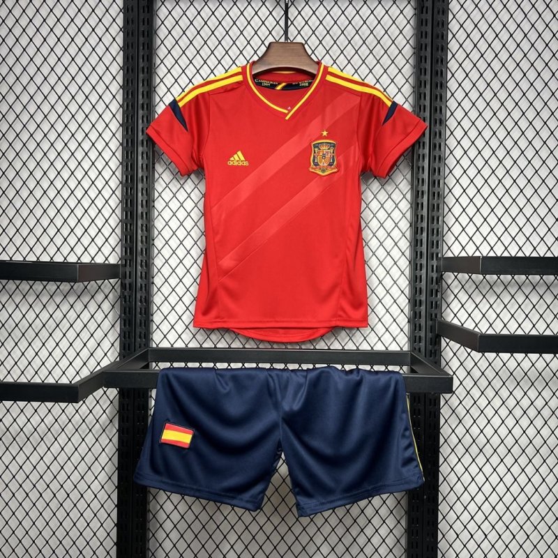 2012 Retro Spain Home Football Shirt Kids