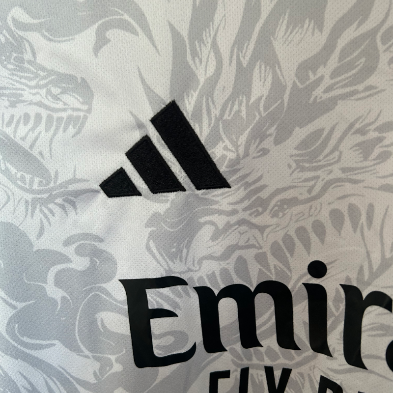 2025/2026 Real Madrid Dragon White Fan Edition Football Shirt
