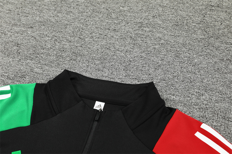 2024/2025 Players Edition Arsenal Pre-Match Black Half-zip training suit Football Jersey