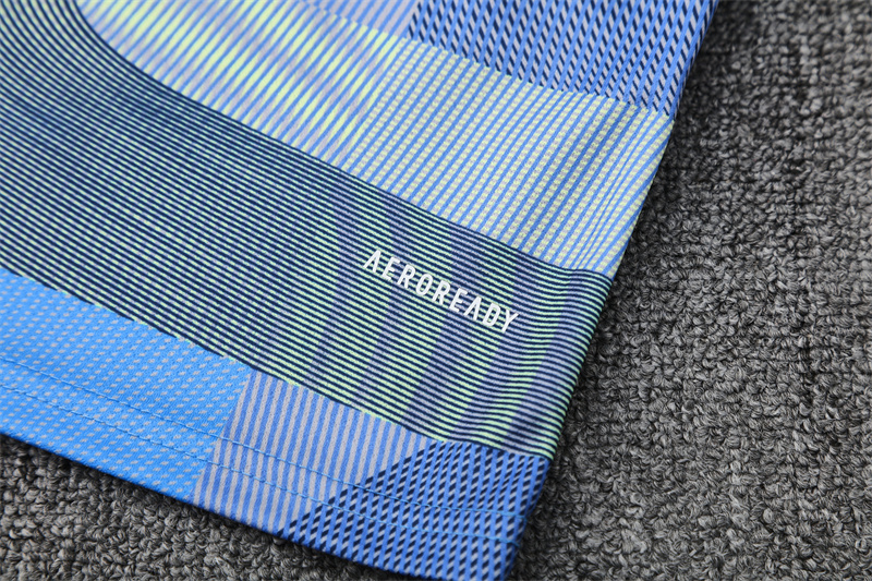 2025/26 short-sleeved Real Madrid light blue camouflage training suit