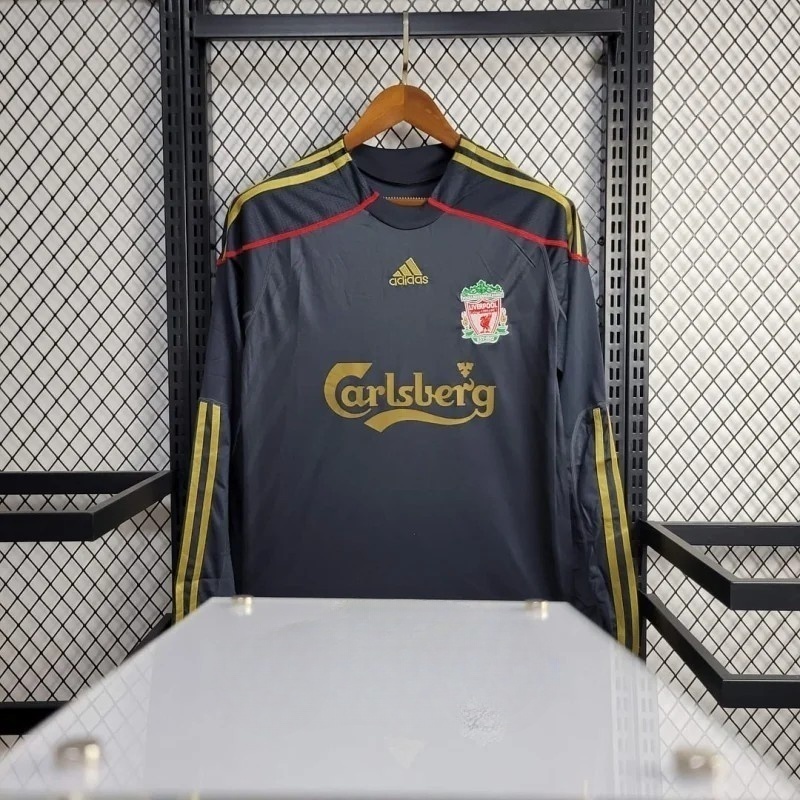 2009/2010 Retro Long Sleeve Liverpool Away Football Shirt