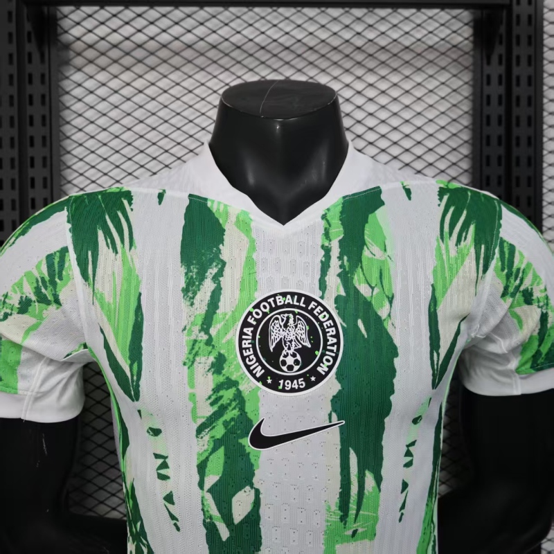 2025/26 Nigeria white and green player football jersey