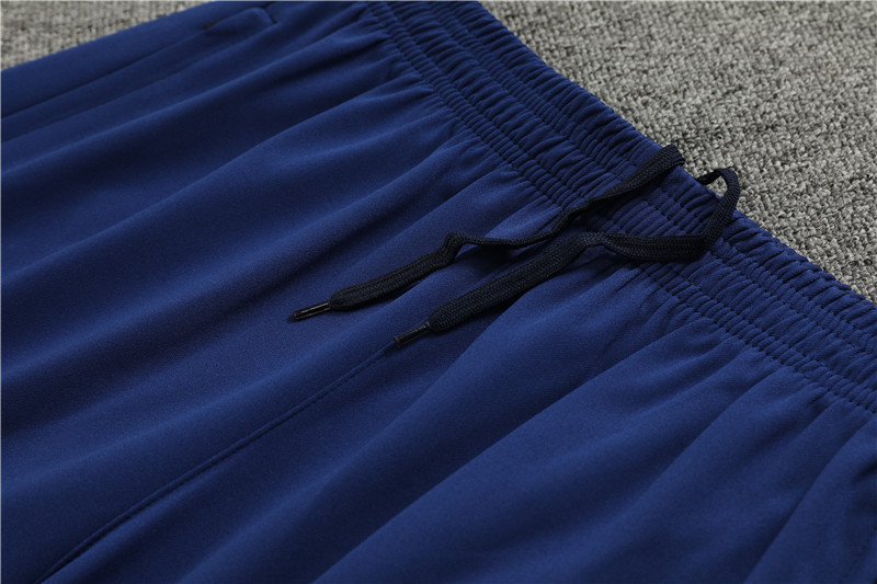 2024/2025 Player Edition Brazil Prematch Jersey Royal Blue Half-zip training suit Football Jersey