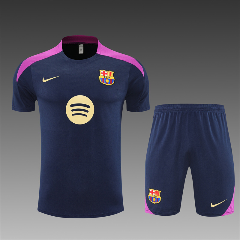 2025/26 Short Sleeve Barca Royal Blue Training Suit