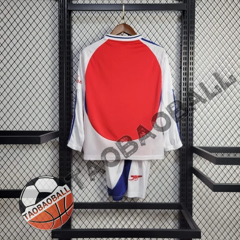 2024/2025 Long-Sleeve Arsenal Home Football Jersey - Kids' Sizes