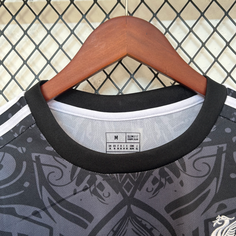 2025/2026 Liverpool FC Black and Green Fan Edition Football Shirt