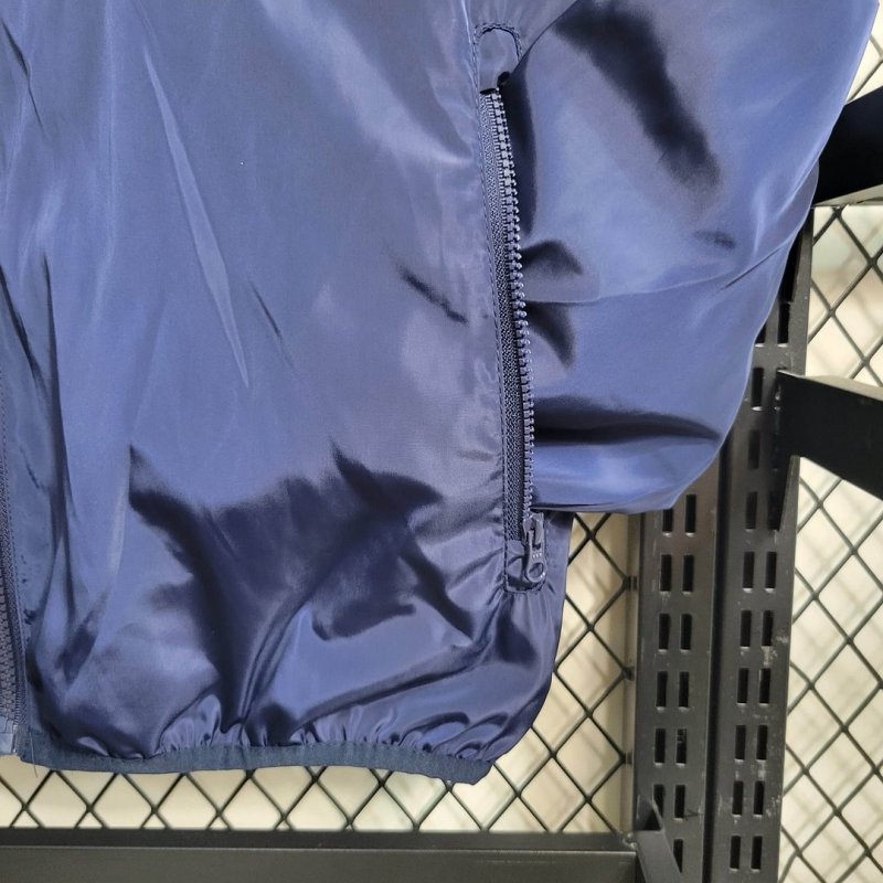 2023/2024 Italy Windbreaker（White-Navy blue）Football Shirt