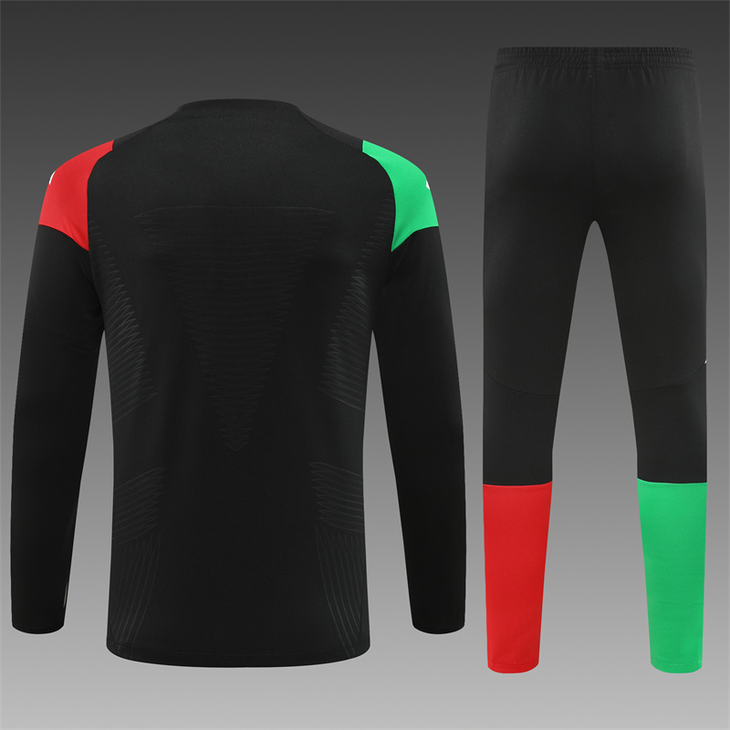 2024/2025 Players Edition Arsenal Pre-Match Black Half-zip training suit Football Jersey