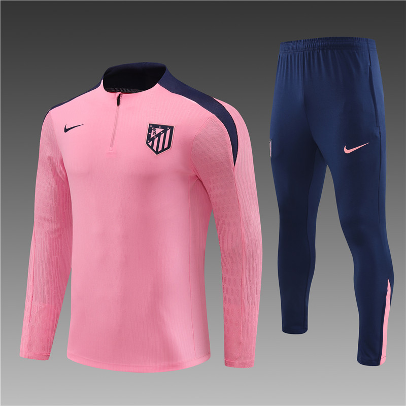 2024/2025 Player Edition Atletico Pink Half-zip training suit Football Jersey
