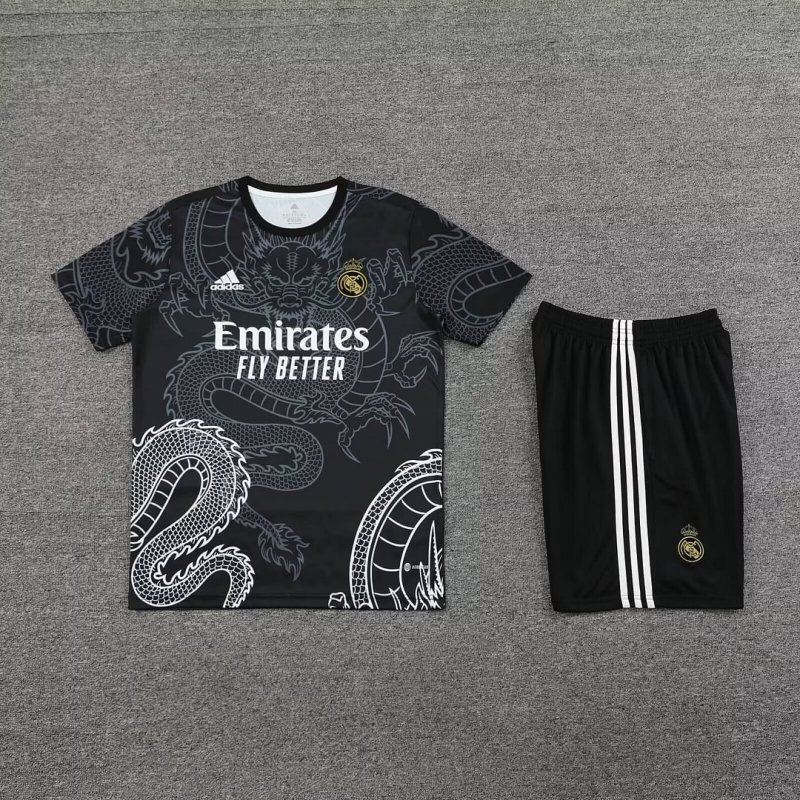 2024/2025 Real Madrid Training Wear Black Suit Shirt