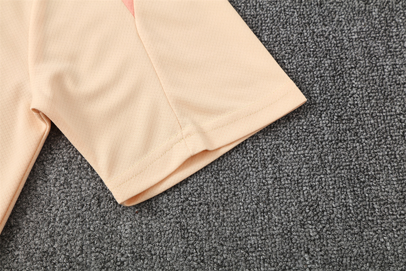 2025/26 short-sleeved Barcelona beige training suit