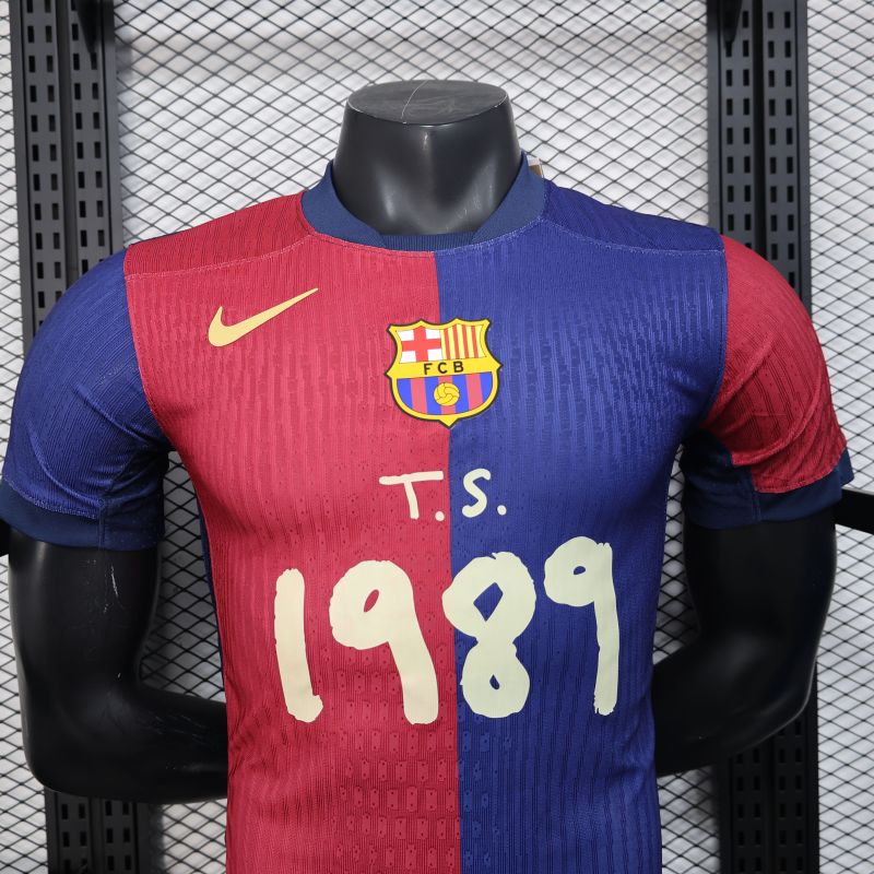2025/26 Barcelona Home Player Edition Football Jersey with Advertising