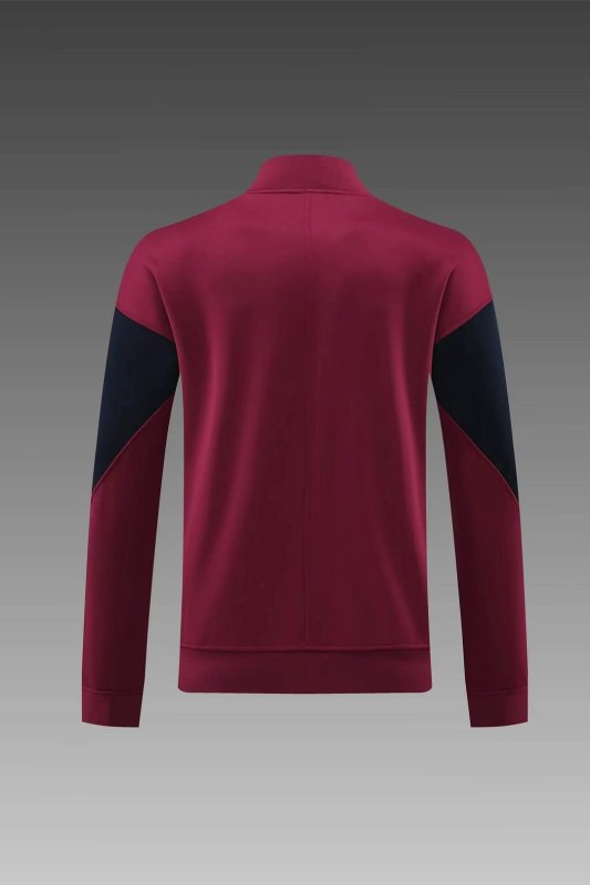 2024/2025 Barcelona Long Zipped Jacket Training Suit Red Football Shirt