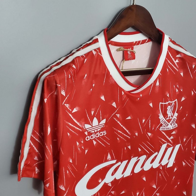 1989/1991 Retro Liverpool Home Football Shirt