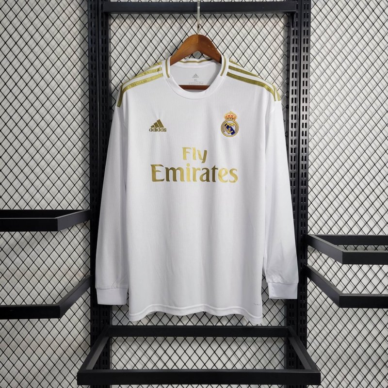 2019/2020 Retro Long Sleeve Real Madrid Home Football Shirt