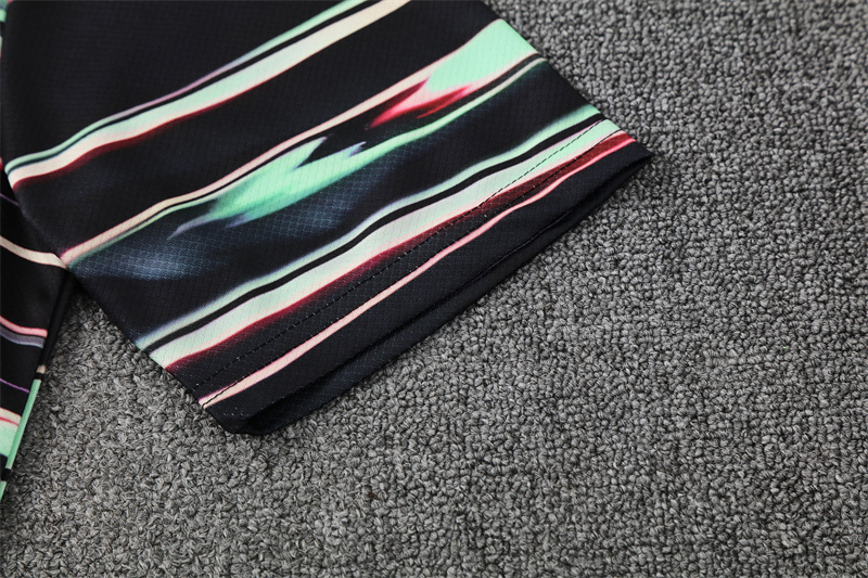 2025/26 short-sleeved Portugal green and black camouflage training suit