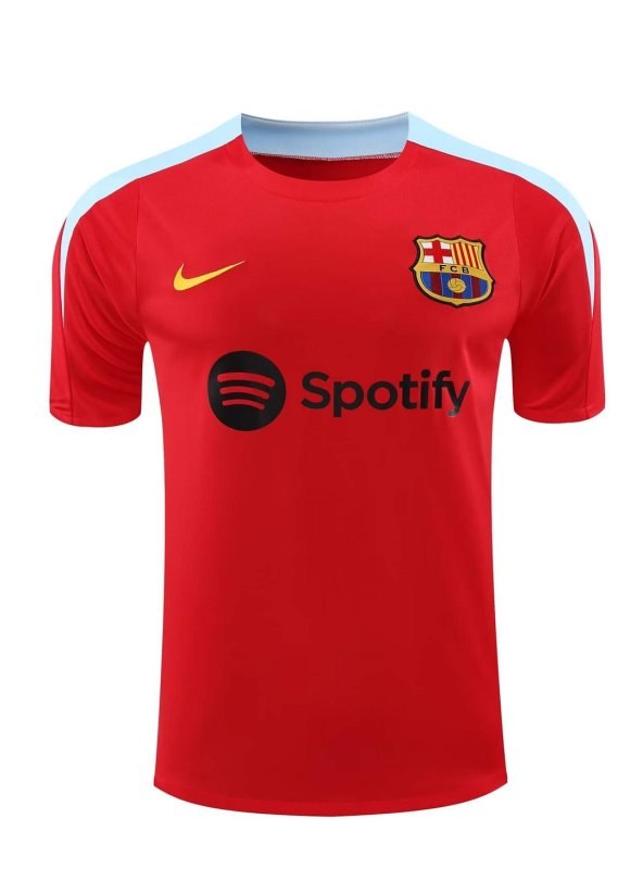 20242025 Barcelona Training Wear Red Suit Shirt