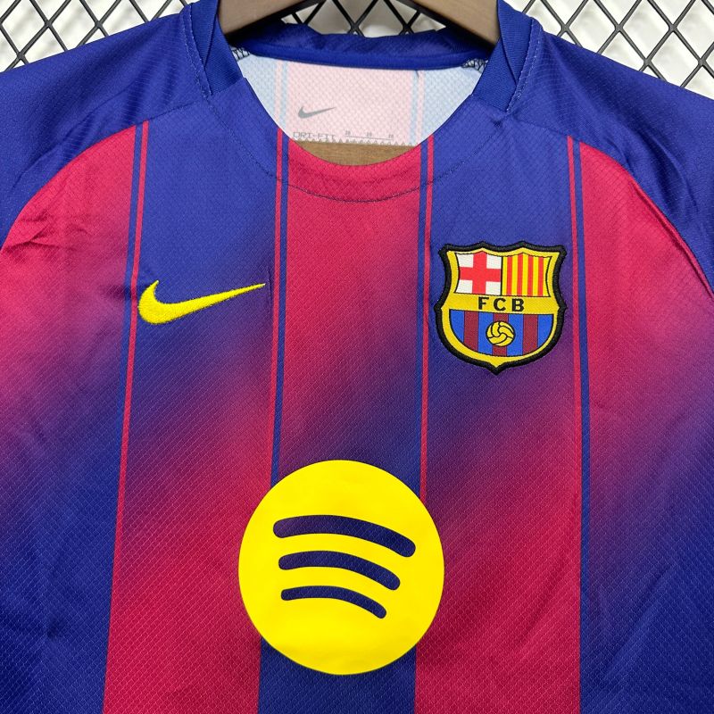 2025/26 Barcelona Home Shirt Kids Kit