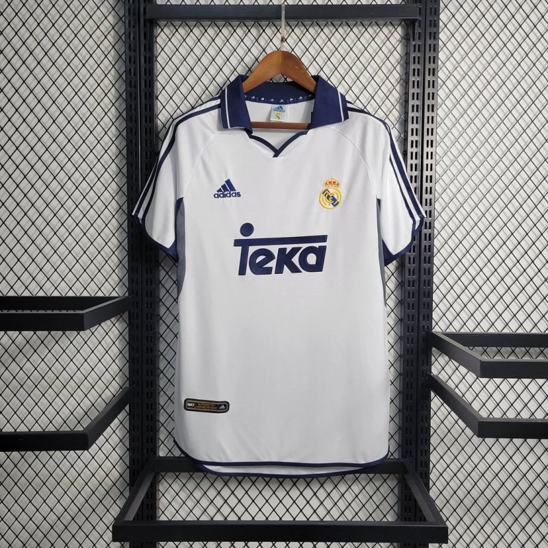 1:1 copy top quality 2000/2001 Retro Real Madrid Home Football Shirt