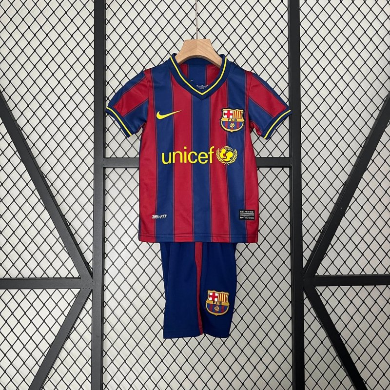 2009/2010 Retro Barcelona Home Football Shirt Kids Size