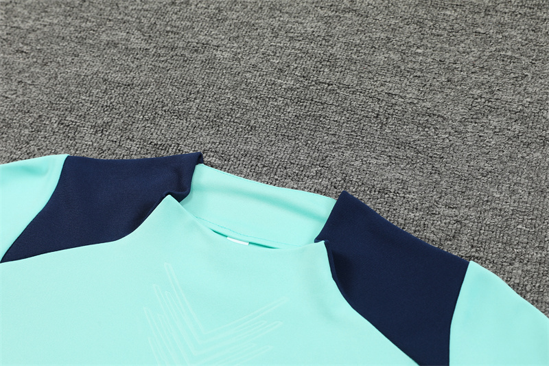 2024/2025 Players Edition Arsenal Pre Match Lake Blue Half-zip training suit Football Jersey