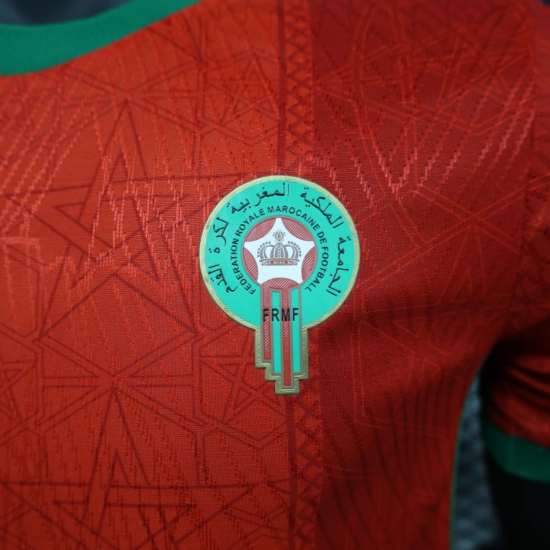 2024/2025 For Players Edition Morocco Home Football Jersey