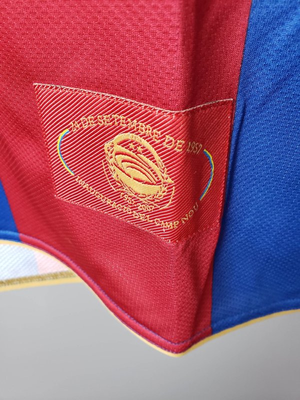 2007/2008 Retro Long Sleeve Barcelona Home Football Shirt