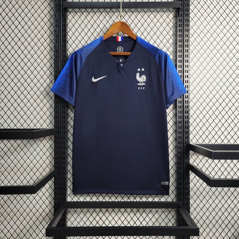 2018 Retro France Home Football Shirt