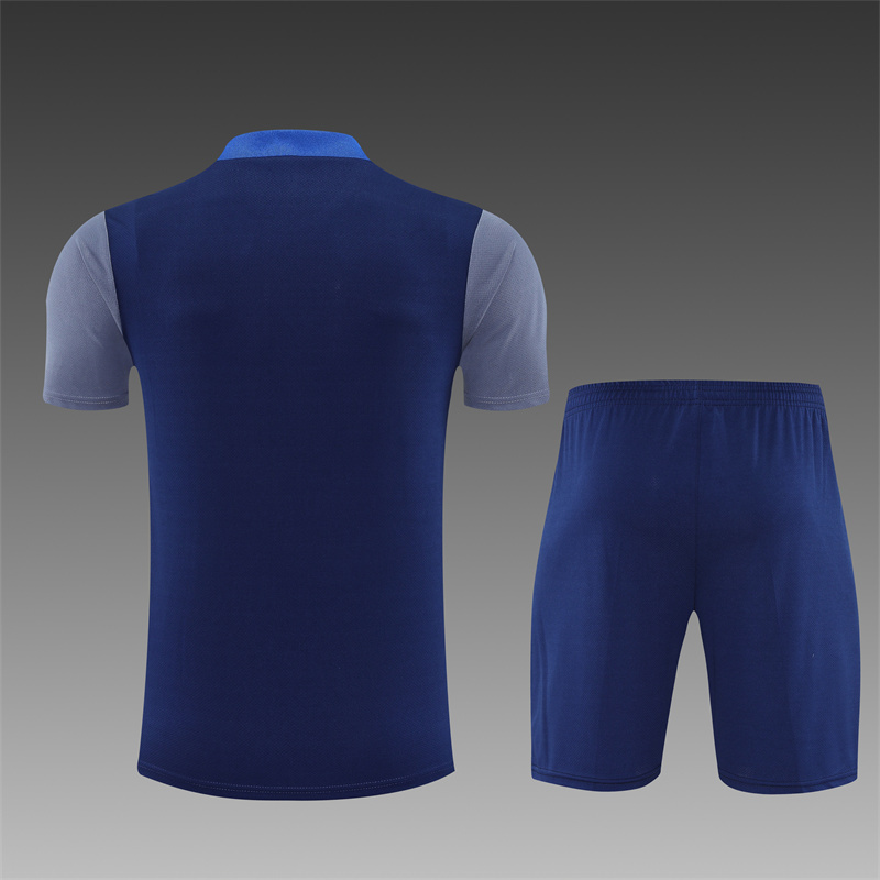 2025/26 Short Sleeve Paris Royal Blue Training Suit (Kids Size)