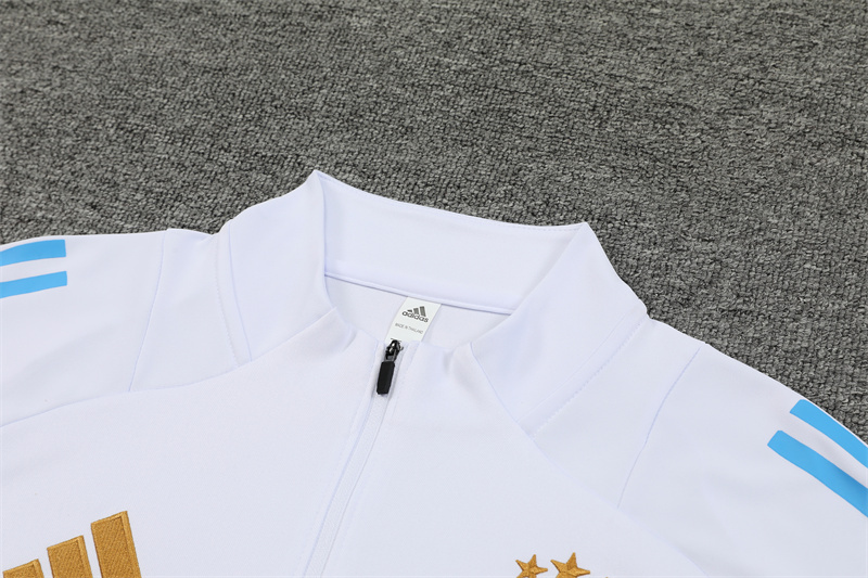 2024/2025 Player Edition Argentina Pre-Match White Half-zip training suit Football Jersey