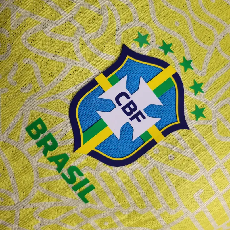 2024 Player Version Long Sleeve Brazil Home Football Shirt